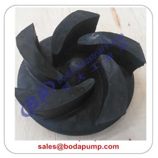 Open rubber slurry pump impeller