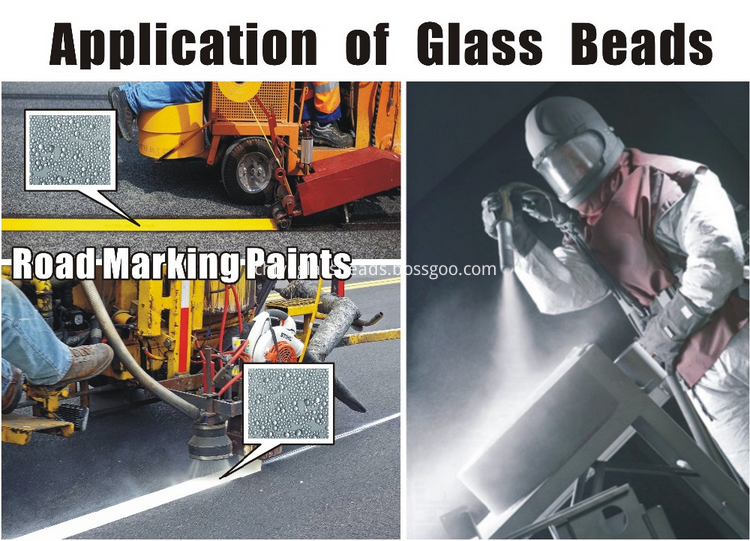 application of glass beads