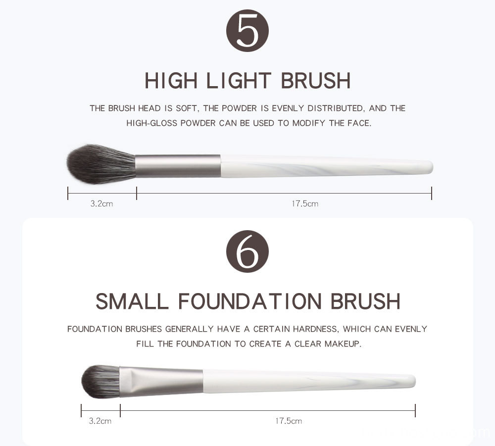 12 Piece Bunch Flower Makeup Brushes detail-3