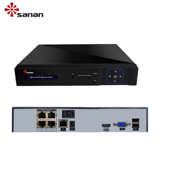 4 Channel H.265 POE  AHD NVR