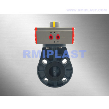 Plastic Butterfly Valve Pneumatic Actuated
