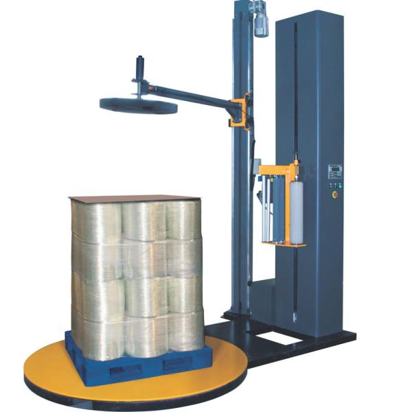 Pre-stretch pallet wrapping machine