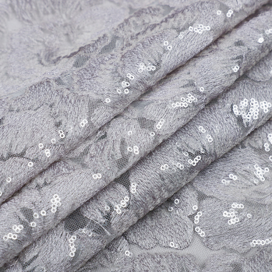 MX390 sequin net embroidery fabric