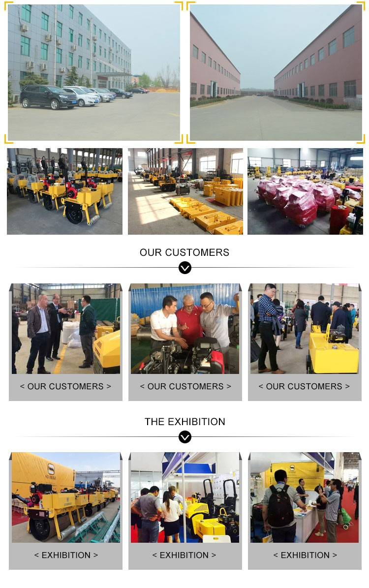 800KG ride on gasoline engine road roller factory