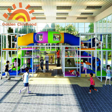 Large Indoor Structures Playground Equipment With Climbing