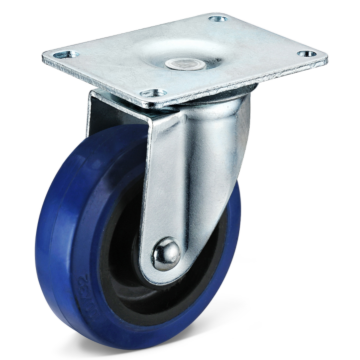 Rubber casters for shopping carts