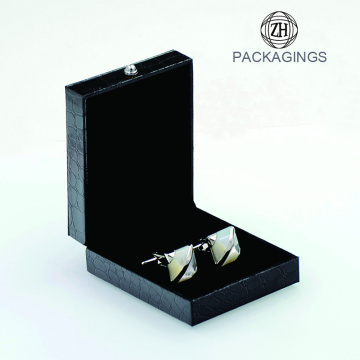 Luxury black cufflink packaging gift box