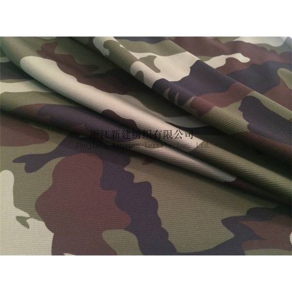 Waffle Polyester Camouflage Fabric with Compound