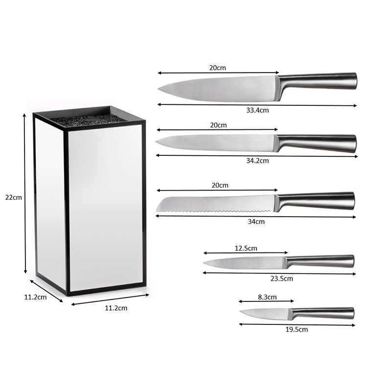 Hollow Handle Knife Set with Stand