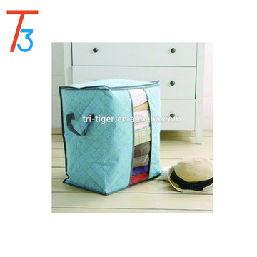 Charcoal Nonwoven wholesale Bed Quilt Storage Bags for home organizer