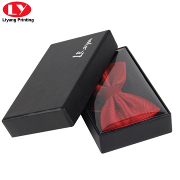 Custom black bow tie packaging box printing