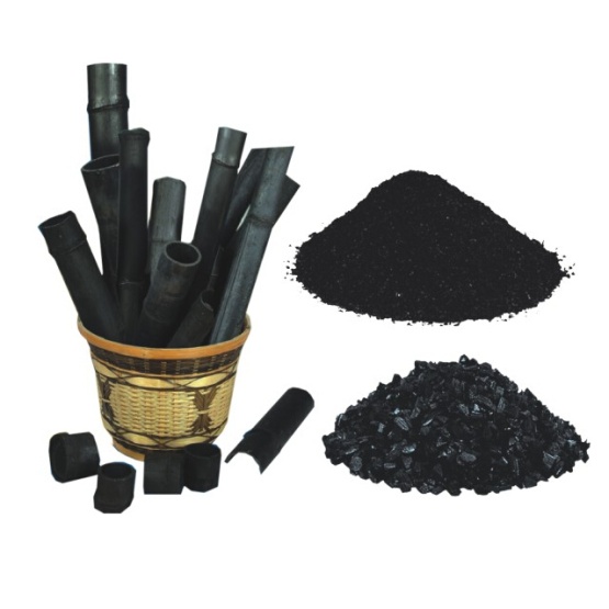 Low temperature bamboo charcoal