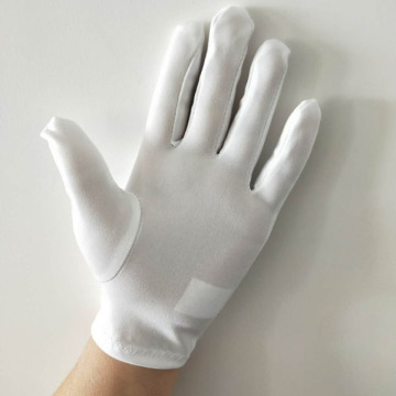 100% Polyester White Marching Band Gloves