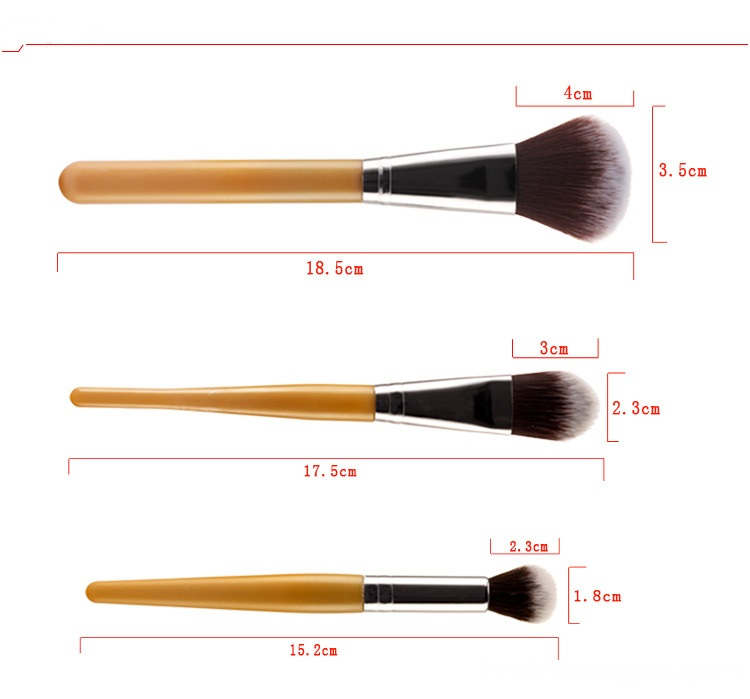  Gold Makeup Brush Set