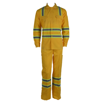 Beige High Visibility Labour Work Suit