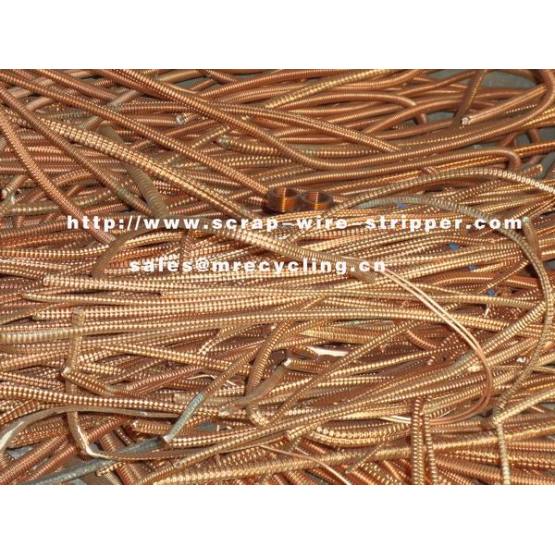 stripping insulation from copper wire