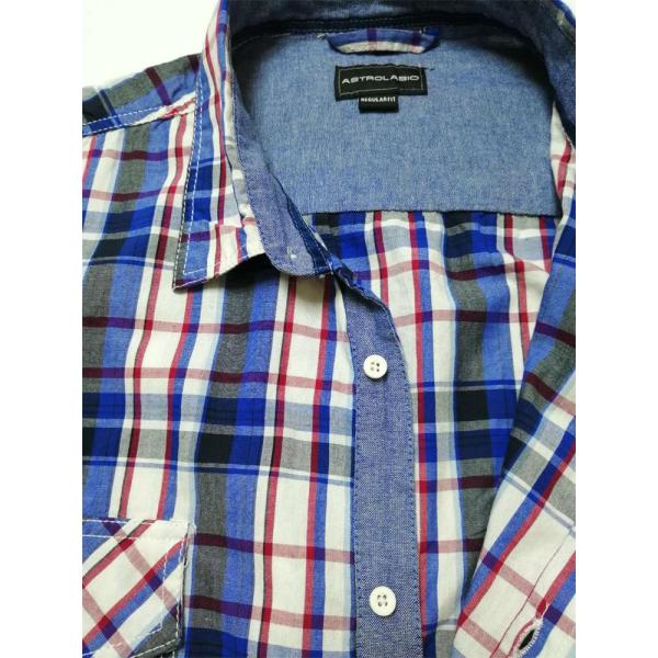 Men's Yarn Dye Short Sleeve Casual Shirt