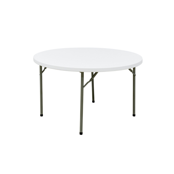 4ft round folding plastic outdoor table