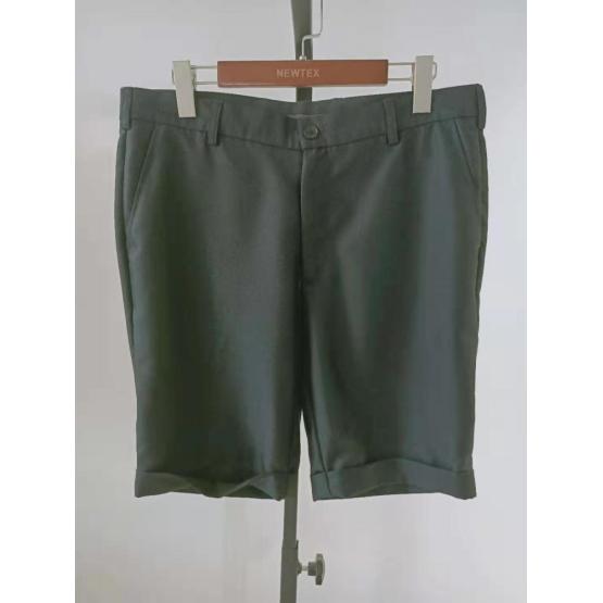 casual solid grey turn up leg mens shorts