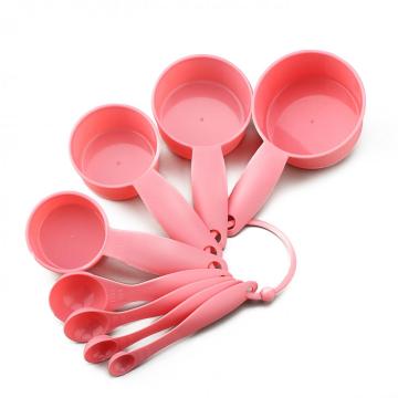 8 Pack Colored Plastic Measuring Cups and Spoons