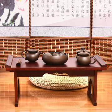 Japanese Paulownia Tea Table Asian Low Wooden Furniture Tatami Style Vintage solid wood Low Foldable Table