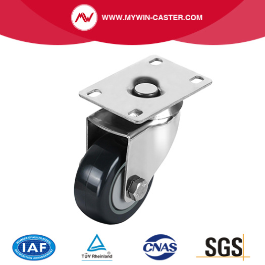 PU Plate Swivel Stainless Steel Caster