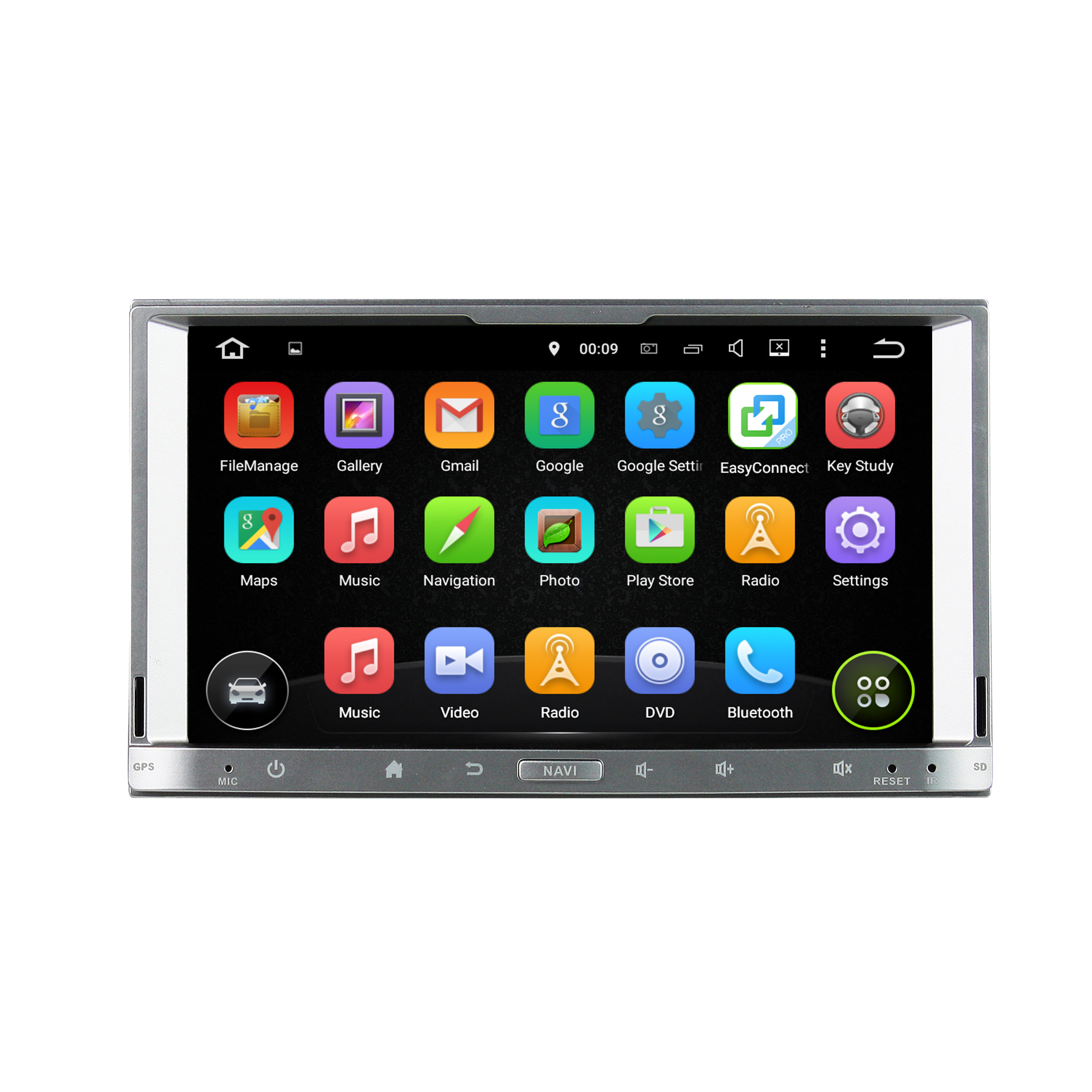 Touch silver universal car dvd player 