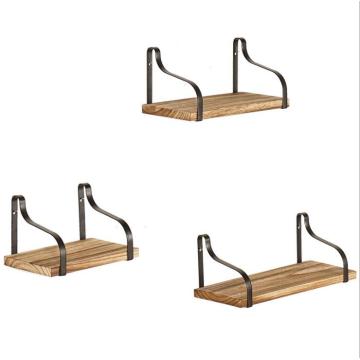 3 pcs/SET solid wood hanging wall shelf with bracket
