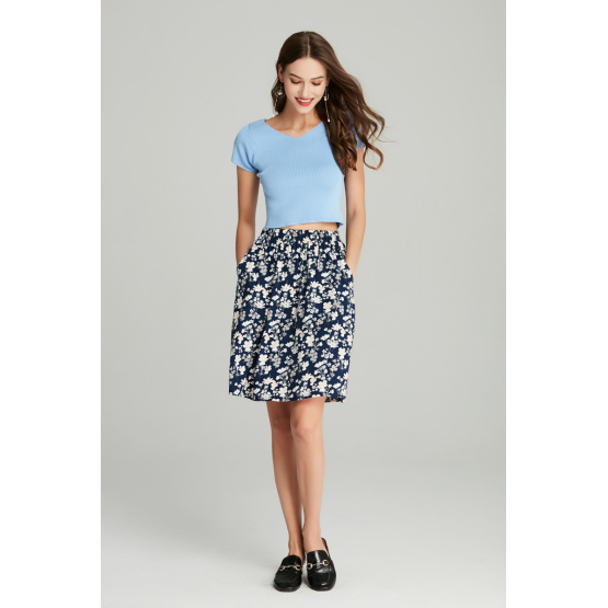 Ladies Printed Viscose Skirt