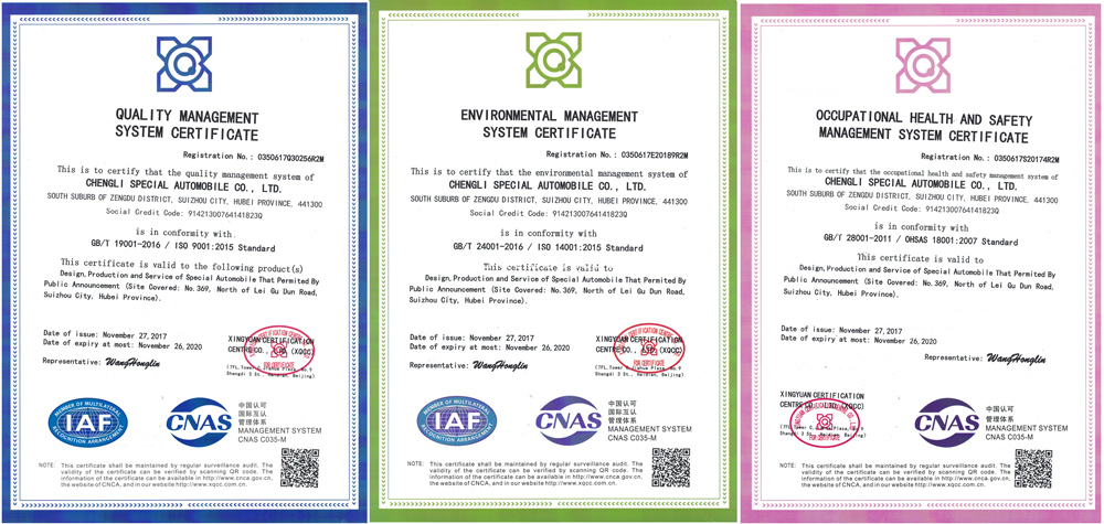 ISO certificate of CLW GROUP