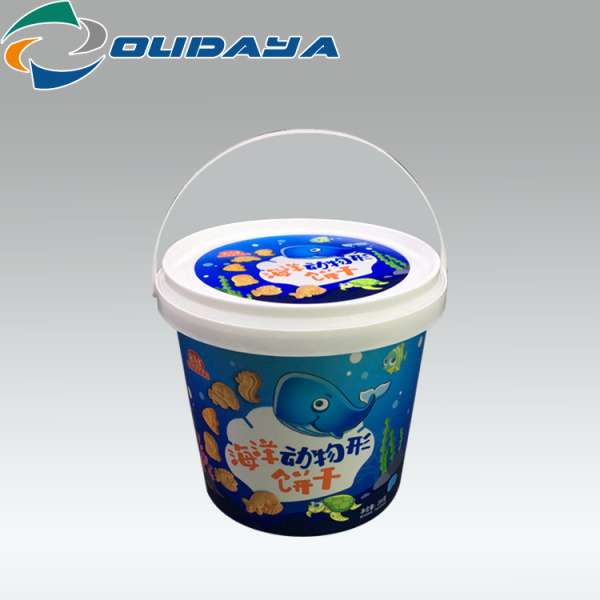 customized Round Plastic bucket Container