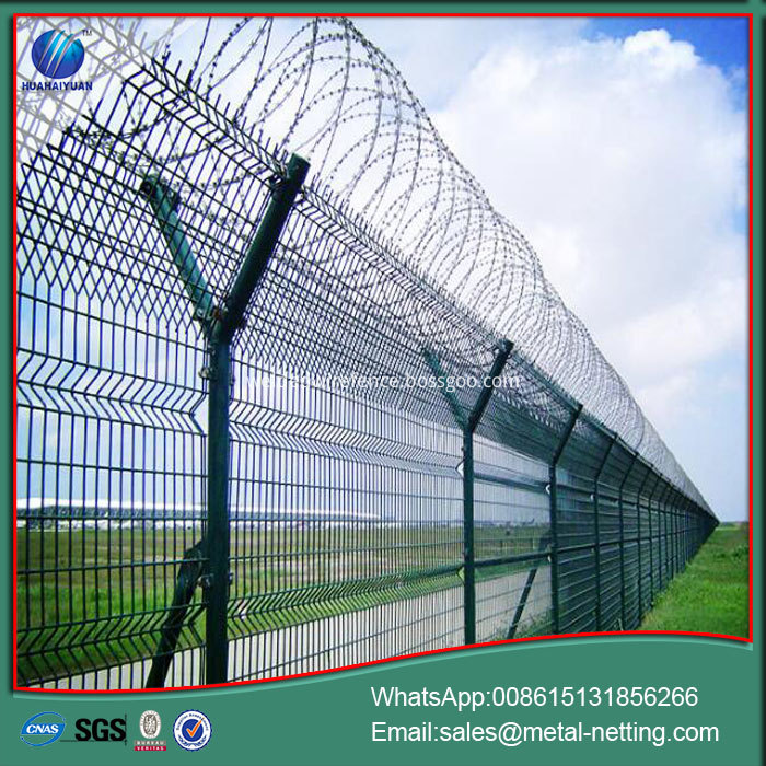 airport fence with razor wire 