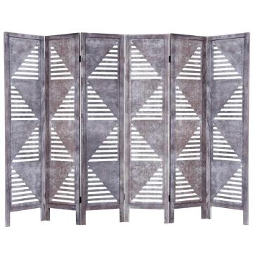 6 Panel Screen Room Divider Wood Folding Oriental Freestanding Tall Partition Privacy Screen Room Divider