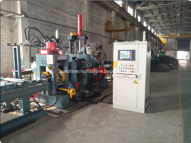 Angle channel band steel punching shearing line