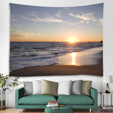 Tapestry Wall Hanging Sea Wave Sea Coast Beach Series Tapestry Sunrise Sunset Tapestry for Bedroom Home Dorm Decor