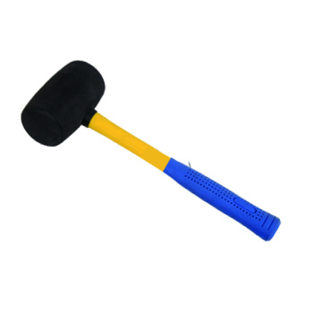 Black  rubber hammer with fiberglass handle 32oz
