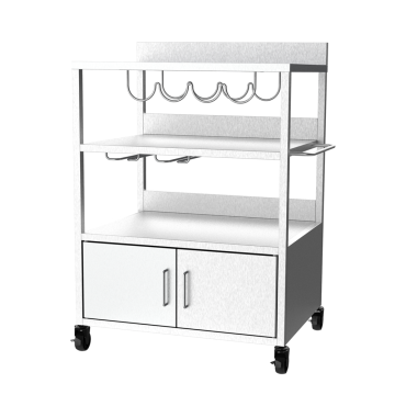 Stainless Steel Plancha Trolley with Cabinet