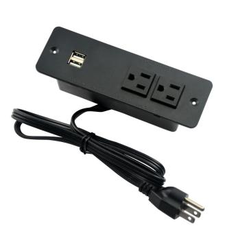 US Dual Power Outlets Strip With USB