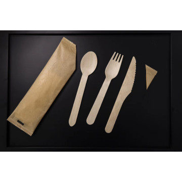Wooden knife tableware set