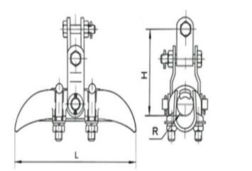 XGU Suspension Clamp U clevis design