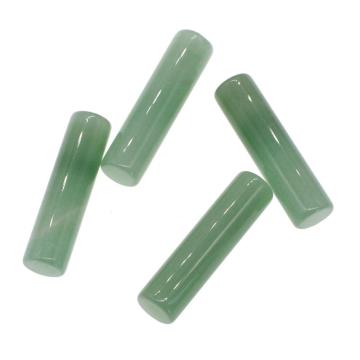 Natural Cylinder Green Aventurine Jewelry Beads 10X38MM