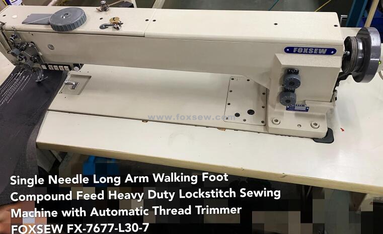 Long Arm Double Needle Compound Feed Lockstitch Machine With Automatic Thread Trimmer Fx 7678 L30 7 0