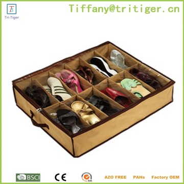 non woven shoes storage organizer/shoes storage box/fabric shoe organizer