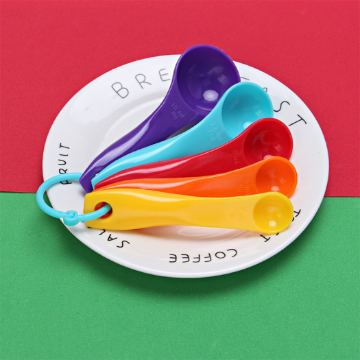 5 pcs colourful plastic measuring spoon set