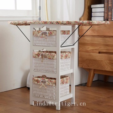 3 laundry baskets living room folding ironing board cabinet with storage drawers