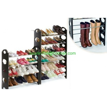 10-Tier Shoe Rack Storage Organizer - 30 Pair Portable Wardrobe Closet - Bench Tower, Stackable, Adjustable Shelf, Strong & Stur