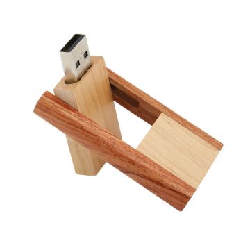swivel wooden usb flash drive promotional