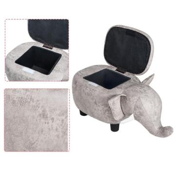 Animal Elephant shaped kids storage stool for living room furniture