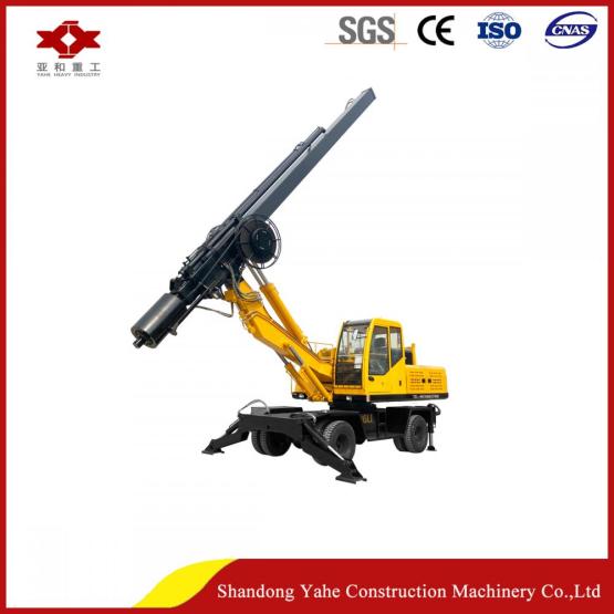 Wheel diesel rotary drilling rig