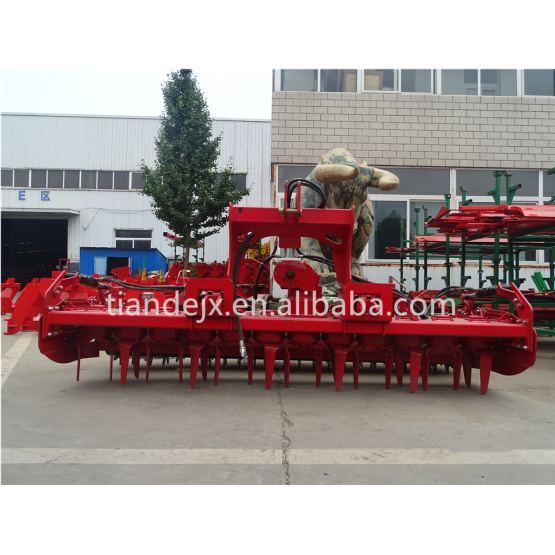 Heavy duty tractor pto driven rotary power harrow